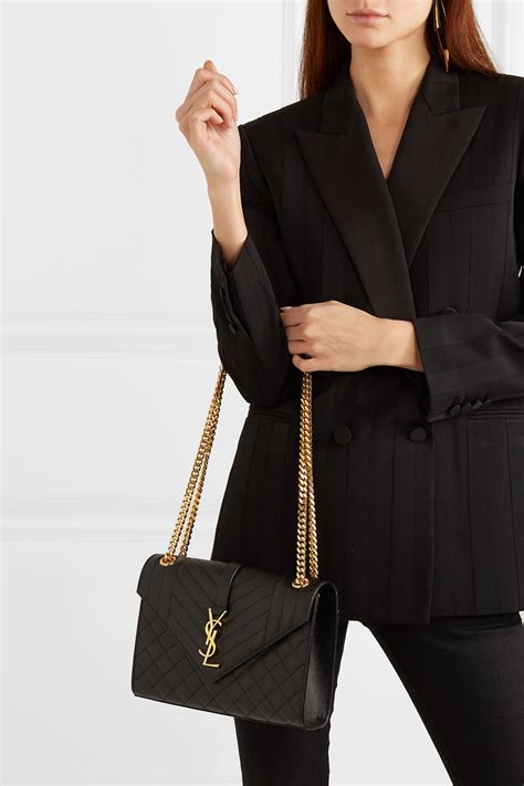 ysl black shoukder bag|quilted designer patchwork shoulder bags.